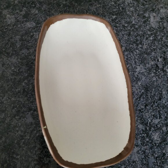 Melamine Restaurant Ware Plates Bowls Appetizer Sauce Dish Brown Cream 10 of eac - Picture 3 of 16